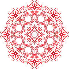 Beautiful flower art and mandala vector design