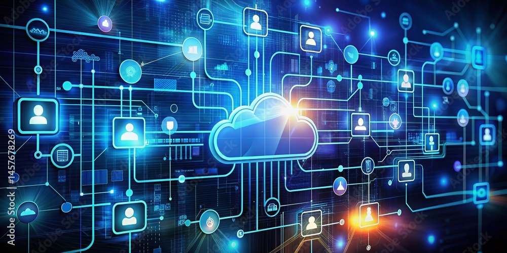 Poster digital ecosystem: data flow, cloud computing, and business network
