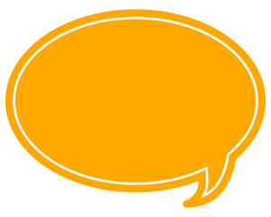 シンプルなカラーの吹き出し　丸形