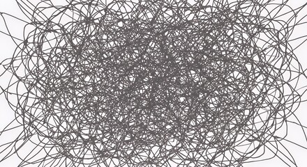 Abstract Grey Lines Intricate Web Chaos Scribble