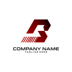 Letter B Speed Logo Design Template