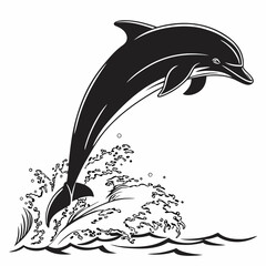 vector illustration of a dolphin