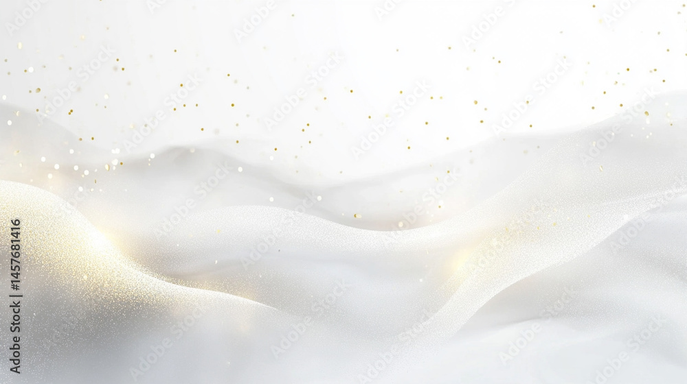 Poster abstract light grainy banner with gold silver white glowing dynamic lines and soft noise texture on 