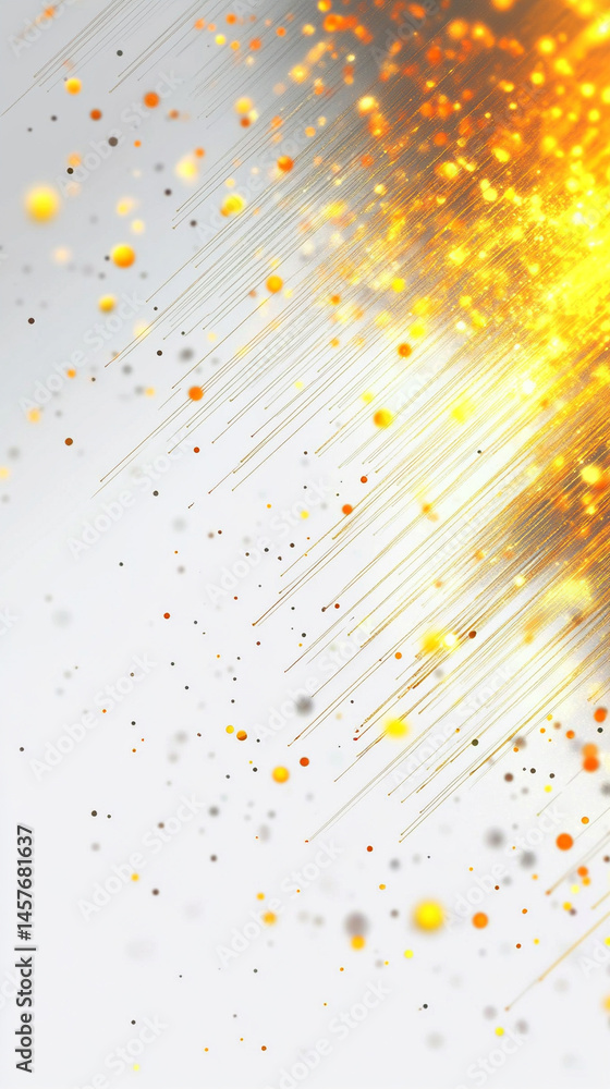 Poster abstract light grainy banner with gold silver white glowing dynamic lines and soft noise texture on 