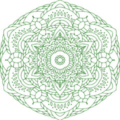 Beautiful flower art and mandala vector design