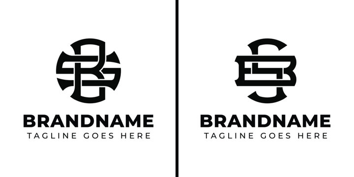 Letters BS and SB Monogram Logo, suitable for business with SB or BS initials