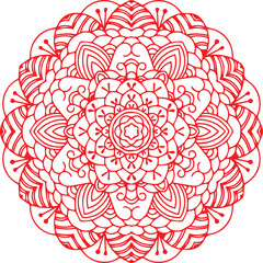 Beautiful flower art and mandala vector design