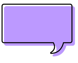 Fototapeta premium シンプルな線がずれた吹き出し 四角形