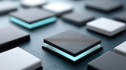 Computer Chip Technology: Semiconductor Industry, Futuristic Processor, Artificial Intelligence