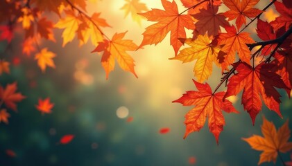 Abstract autumn leaves forming a late-season design , botanical, seasonal, texture