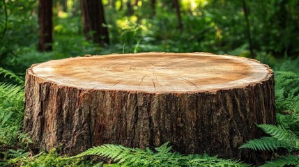 Forest stump, nature display