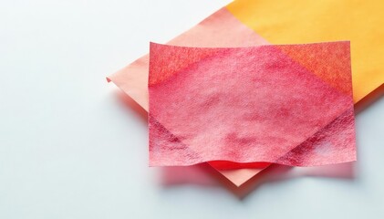 Close-up view of a textured flap, against stark white backdrop , smooth, flap