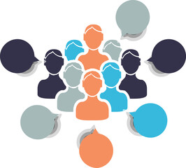 Infographic design illustration vector sketch related to the importance of communication in groups