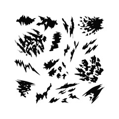 Abstract Black And White Vector Illustration With Dynamic Shapes On Dark Background