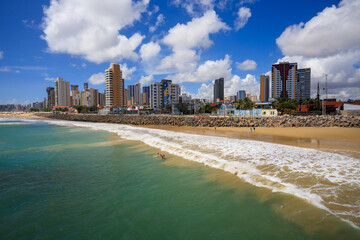 Praia de Iracema, Fortaleza, estado do Ceará, Brasil