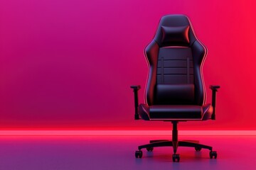 Futuristic gaming chair with vibrant glowing design