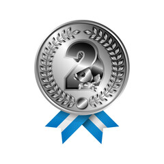 Betta fish silver medal silver for certificate.