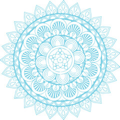 Beautiful flower art and mandala vector design