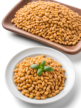 Turkish Kuru Fasulye in plate Haricot Bean on isolated white background