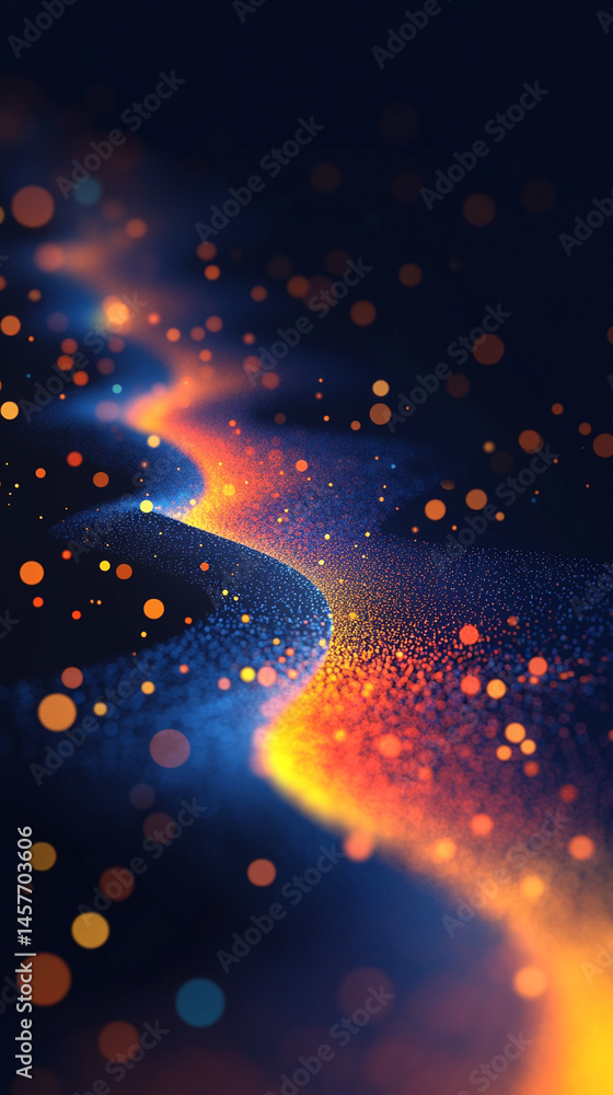 Poster futuristic holographic buttons float in a digital space, symbolizing seamless human interaction, con