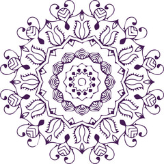 Beautiful flower art and mandala vector design