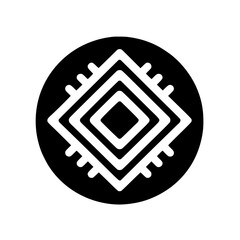 Abstract Geometric Tribal Symbol in Black and White