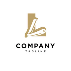 Letter L Razor Logo Icon Vector