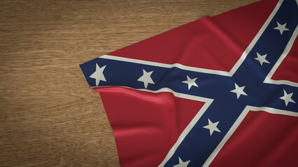 The Confederate Memorial Day flag for Holiday concept 3d Rendering..