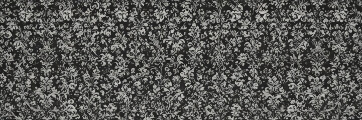 Intricate black & white damask wallpaper; seamless gothic floral pattern , intricate, surface