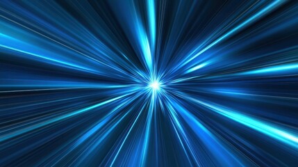 Fototapeta premium Abstract blue light streaks background