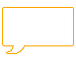 Obraz premium シンプルなカラー線の吹き出し 四角形