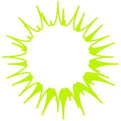 シンプルなカラー線の吹き出し　ギザギザした形