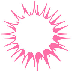 Obraz premium シンプルなカラー線の吹き出し ギザギザした形