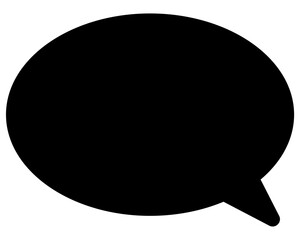 シンプルなカラーの吹き出し　丸形