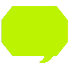 シンプルなカラーの吹き出し　角のある八角形