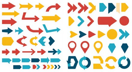 Collection of Colorful Arrows and Directional Icons: A Comprehensive Guide for Designers