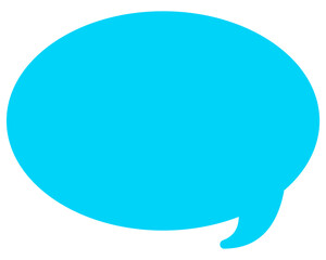 シンプルなカラーの吹き出し　丸形