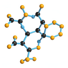 3D image of Retinoic acid skeletal formula - molecular chemical structure of vitamin A acid isolated on white background