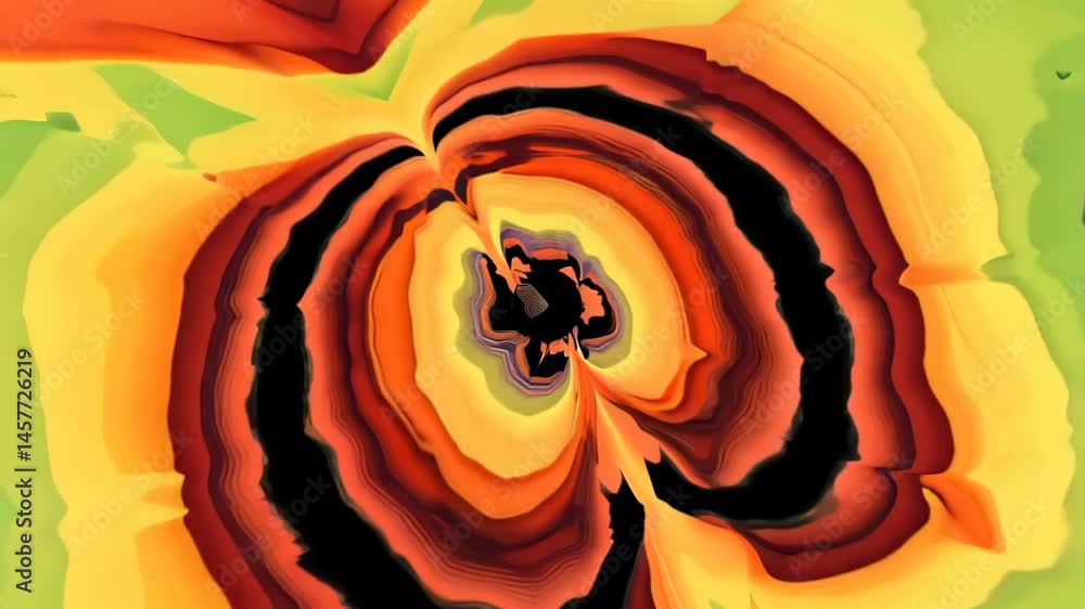Aufkleber vibrant abstract butterfly design with swirling orange and black patterns for dynamic artistic proje