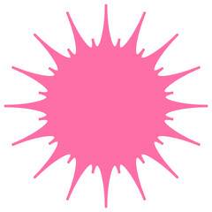 シンプルなカラーの吹き出し　ギザギザした形