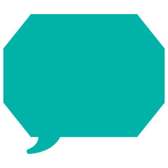 シンプルなカラーの吹き出し　角のある八角形