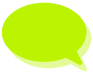 シンプルなカラーの吹き出し　丸形