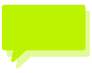 シンプルなカラーの吹き出し　四角形