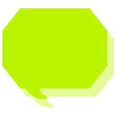 シンプルなカラーの吹き出し　角のある八角形