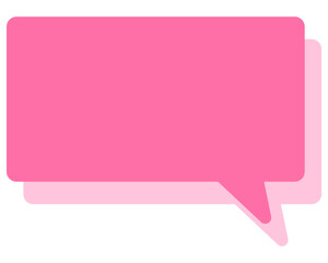 シンプルなカラーの吹き出し　四角形