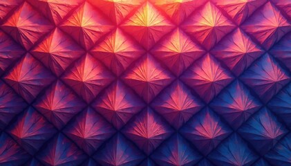 Fototapeta premium Intricate tessellation of geometric shapes in vibrant hues, backdrop, textile, mosaic