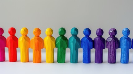 Equality: Colorful stick figures contributing equally, representing fairness and equal opportunities within a team, where every member&rsquo;s input is valued.
