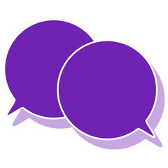 シンプルなカラーの吹き出し　重なる会話