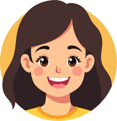 Obraz premium Happy and Loving Mom Face Illustration