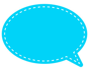 シンプルなカラーの吹き出し　丸形